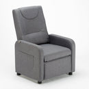 Poltrona Relax Reclinabile Manuale 62x71x100 cm in Tessuto Grigio Scuro