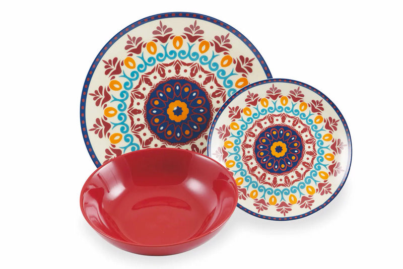 Servizio Piatti 18 Pezzi in Porcellana Multicolor VdE Tivoli 1996 Shiraz