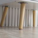 Mobile 3 Cassetti e 2 Ripiani 50x39x169,5 cm in Truciolato e Legno di Pino Grigio Bianco