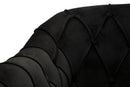 Poltrona Budapest Nera con Cuscino 88x83x91 cm in Compensato e Spugna e Ferro e Poliestere Nero      