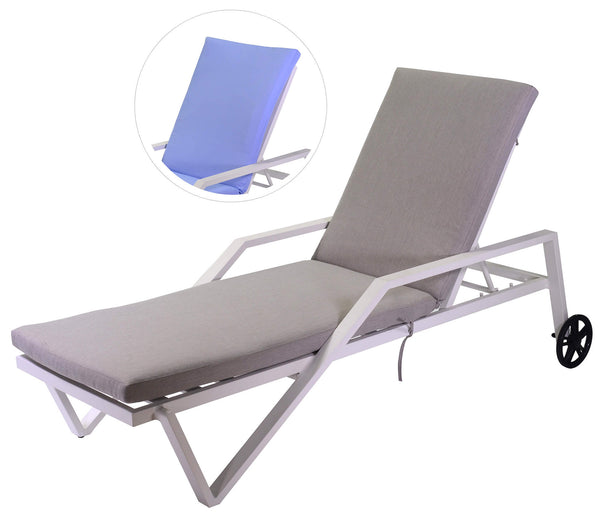 acquista Aluminium-Garten-Sonnenliegekissen mit doppeltem Boston-Bezug