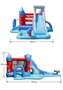 Castello Giostra Gonfiabile Acquatico Splash Park con Pompa Happy Hop