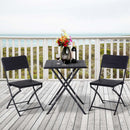 Set Tavolo 2 Sedie da Giardino Pieghevoli  Small Nero