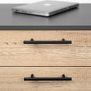 Maniglie per Mobile Interasse 192 mm Acciaio Inossidabile Cavo Verniciato Nero 20 Pezzi Emuca