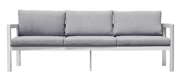 prezzo 3-Sitzer-Gartensofa 213 x 75 x 60 cm in Weißaluminium