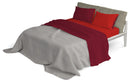 Set Lenzuola Sopra Sotto e Federe Doubleface Rosso\/Bordeaux