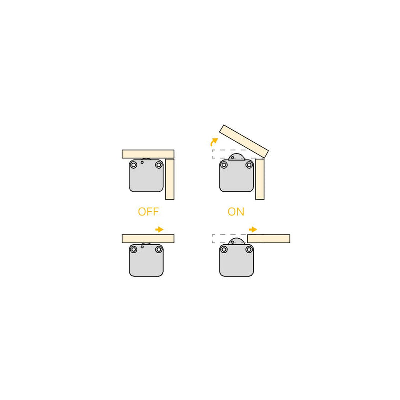 Interruttore per Ante di Armadio Plastica Nero 10 Pezzi Emuca