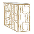 Console Bubbles 120x40x81 cm in Ferro e Specchio Oro e Argento