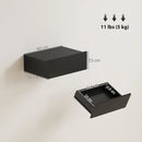 Set di 2 Comodini Sospesi Moderni 40x30x15 cm con Cassetto in Legno Nero      