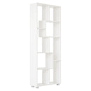 Libreria design moderno 70x178x24 cm in legno bianco opaco