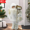 Babbo Natale Classico 45 cm in Plastica Vestiti in Tessuto Decorazione Natalizia
