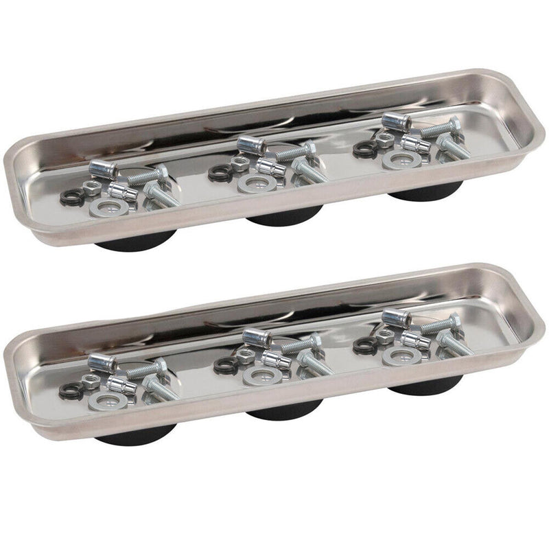 Set 2 Vassoi Vaschetta 23x7cm Piatto Magnetico Porta Minuteria Viti Bulloni  Kinzo