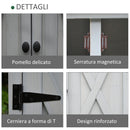 Casetta Box da Giardino Porta Utensili 110x55x117 cm in Legno di Abete Impermeabile Grigio