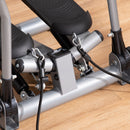 Stepper Fitness 54x40x135 cm con Maniglia e Monitor LCD in Acciaio Argento  