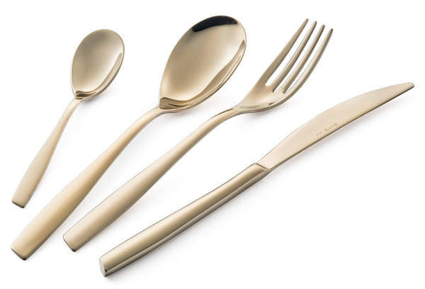 prezzo 24-teiliges Besteckset aus 18/10 PVD-Stahl Eme Eleven Rosè