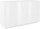 Credenza 2 Ante + 3 Cassetti 142,9x44,2x86 cm Ping Bianco Lucido