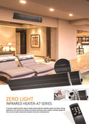 Pannello Radiante Riscaldante Elettrico da Esterno 122,5x17,7x6 cm 1800W Sined Calore Nero