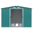 Casetta Box da Giardino 260x206x179 cm in Acciaio Verde