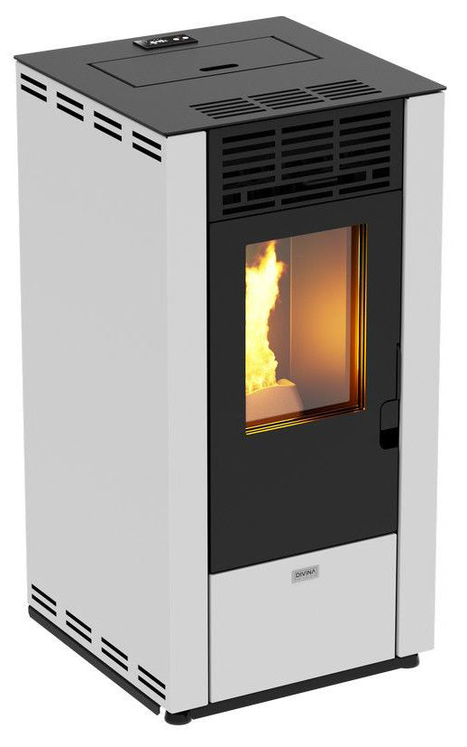 prezzo Pelletofen mit Umluft 8,87kW Stella 90 Weiß