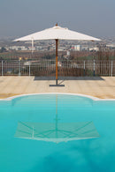 Ombrellone da Giardino 3x4 m Palo Ø60 mm in Legno Telo in Acrilico Danieli Sydney Ecrù