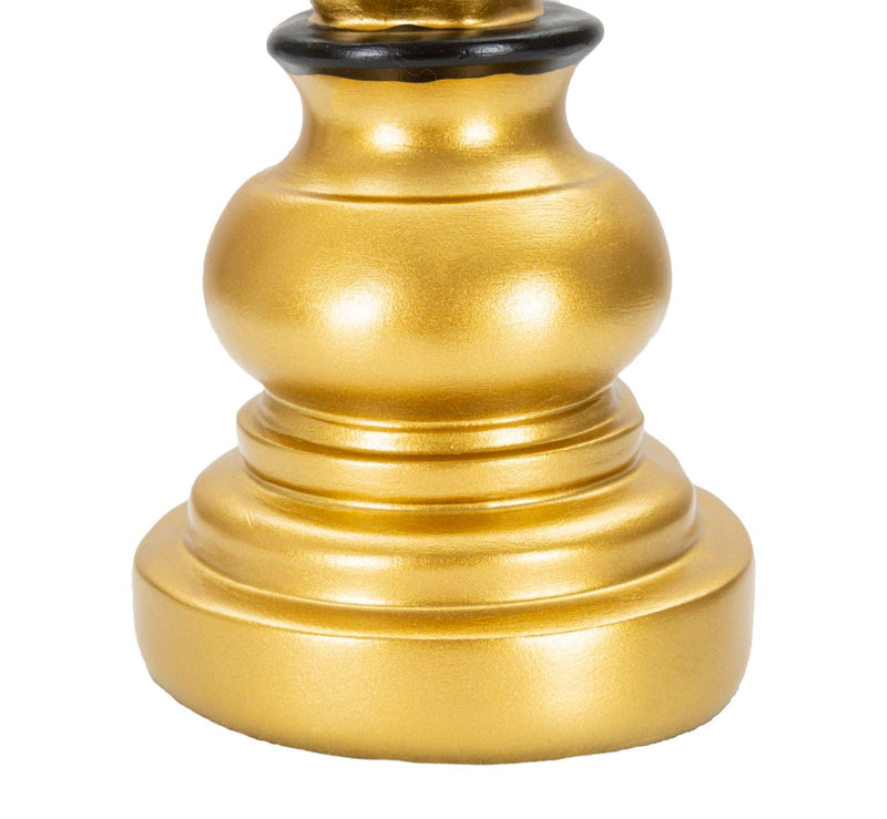 Cavallo da Scacchi 14x27x11 cm in Poliresina Oro/Nero