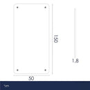 Pannello Fonoassorbente da Soffitto con Kit di 4 Cavetti 150x50 cm Finitura Grigio     
