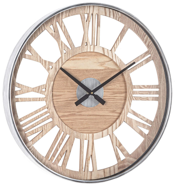 Wanduhr Ø60x6 cm aus MDF und tickendem Stahl acquista