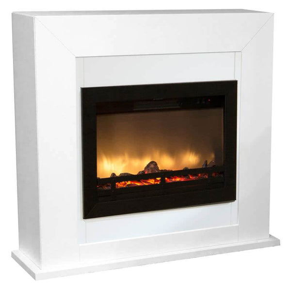 Elektrischer Bodenkamin Flammeneffekt 1800 W Ruby Fires Adra Flandria White online