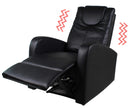 Poltrona Alzapersona Vibromassaggio Elettrica 1 Motore in Similpelle Vandi Nera