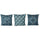 Set 3 Cuscini Decorativi 45x45 cm in Poliestere VdE Tivoli 1996 Vetiver Ottanio