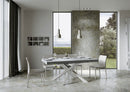 Tavolo Allungabile 180-284x90x77 cm Volantis Cemento Telaio Bianco 