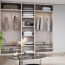 Appendiabiti Estensibile per Armadio da 600 a 830 mm in Acciaio e Tecnoplastica Emuca Pietra
