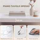 Tavolino da Salotto Rettangolare 90x45x44,5 cm con Ampio Ripiano in MDF Bianco      