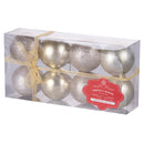Set 8 Palle di Natale Ø7 cm in Plastica Champagne