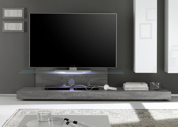 TV-Schrank Glasregal 51x200x51cm TFT Cube Grey Oak acquista