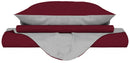 Copripiumino con Sacco e Federe Doubleface Bordeaux\/Grigio Chiaro Varie Misure