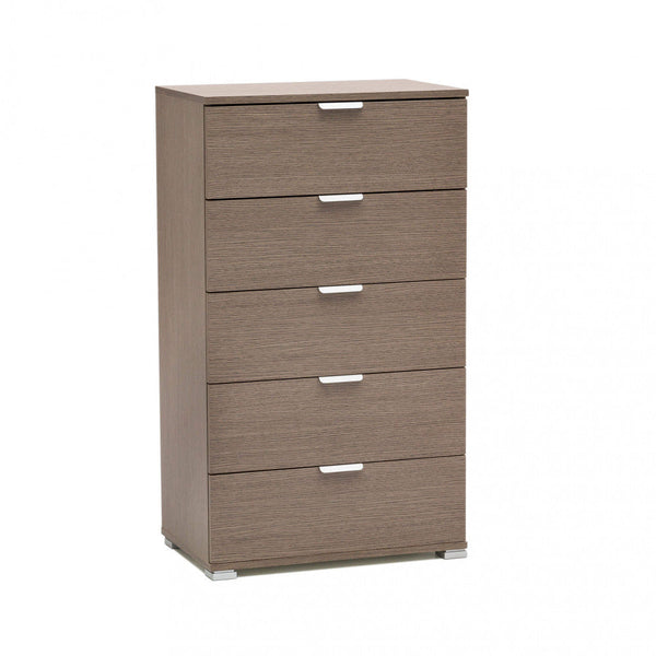 prezzo Kommode Eiche grau 5 Schubladen 60x38x103 h cm aus bilaminierter Spanplatte Eiche grau