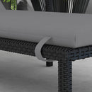 Cuscino per Sdraio e Lettino Prendisole  con Lacci di Fissaggio  in Tessuto Grigio Chiaro