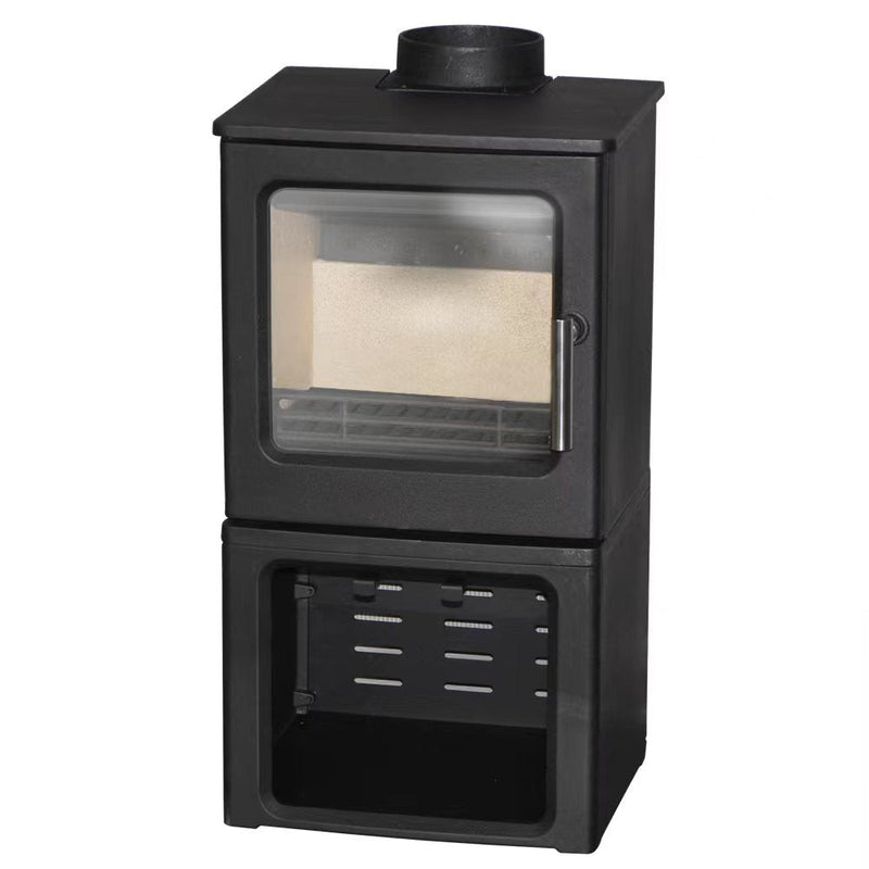 Stufa a Legna in Ghisa 4,3 kW 37x37x68 cm Olga Standup