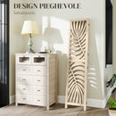 Paravento da Interno a 3 Pannelli Pieghevole e Separabile Design a Foglie 120x170 cm in Legno      