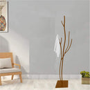 Appendiabiti da Terra 33x33x178 cm in Ferro Battuto Vasconi Castagno Marrone