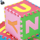 Tappeto Puzzle per Bambini Set 26 Pezzi Tappetino Gioco Alfabeto con Lettere Staccabili in Gomma Multicolore      