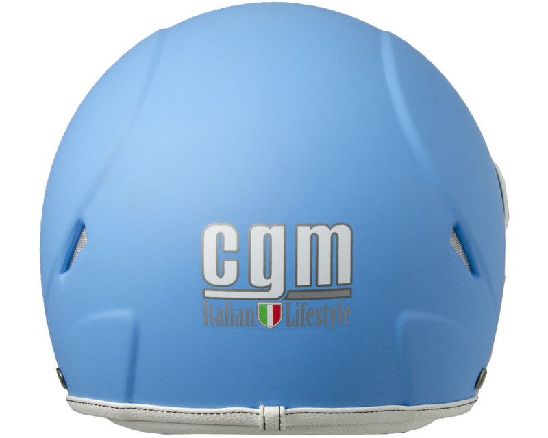 Casco Demi-Jet per Bambini Visiera Sagomata CGM Havana Smile 205S Azzurro Opaco