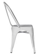 Sedia da Giardino 43x53x86 cm in Lamiera Avorio