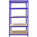 Set 5 Scaffali Senza Bulloni 90x45x180 cm con Connettori in Acciaio Blu 