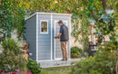 Casetta da Giardino Porta Attrezzi 183,5x111x200,5 cmin Resina Effetto Legno Keter Manor Pent 6x4 Grigia