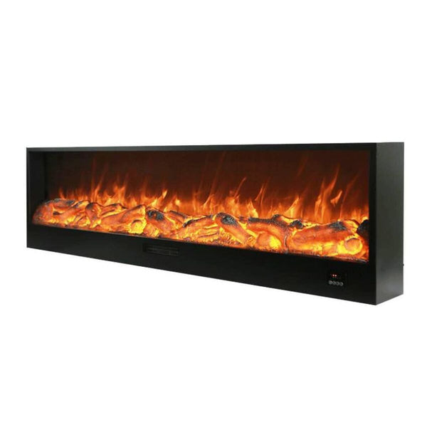 Elektrischer Einbaukamin 50,7 x 20 x 180 cm 1500 W Flammeneffekt Sined Amiata Schwarz online