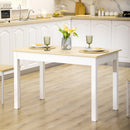 Tavolo da Pranzo 4-6 Persone 119x70x75cm Bianco e Legno  