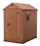 Casetta da Giardino Porta Attrezzi 125,8x184,5x205,1 cmin Evotech+ Keter Darwin 4x6 Marrone