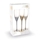 Set 2 Bicchieri da Champagne Très Chic Flûte in Vetro VdE Tivoli 1996 Silver